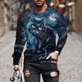 thumbnail image 2 of Raeneomay Long Sleeve Shirts for Men Printed Long Sleeve Tops Casual Round Neck Tops Long Sleeve, 2 of 5