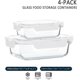 thumbnail image 2 of [Almacenamiento de alimentos] Recipiente de vidrio extra grande M MCIRCO, 2 de 2260 ml y 2 de 1040 ml, 2 of 6