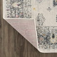thumbnail image 3 of Hauteloom Tigris Collection Yoruk Traditional Abstract Farmhouse Hallway, Entryway, Kitchen Runner Rug - Vintage Distressed - Neutral Medallion Pattern - Dark Gray, Ivory, Turquoise - 2'7" x 10', 3 of 6
