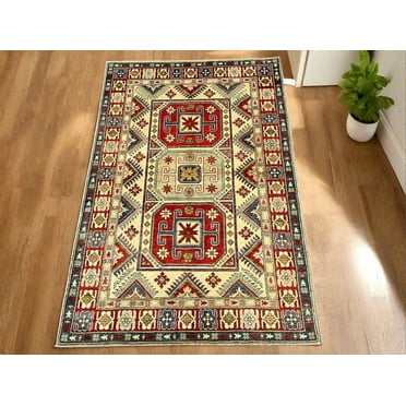 4X6 Hand knotted Kazak Tribal Wool Rug # 9889