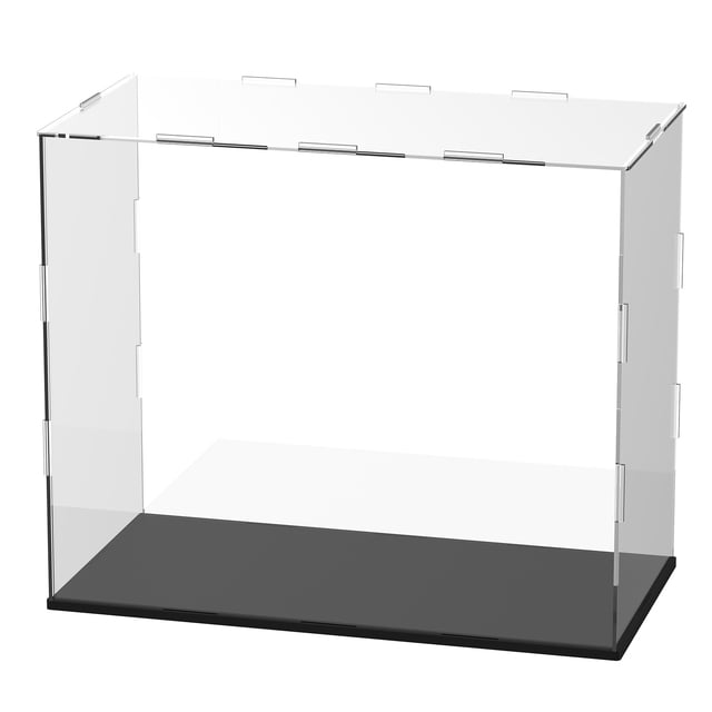 Caja de exhibición de acrílico transparente Uxcell, 12 x 6 x 10 pulgadas, caja de exhibición de acrílico a prueba de polvo para figuras de acción/modelos/coleccionables/munecas