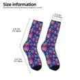 thumbnail image 2 of Fuzoiu Rainbow Snowflakes Print Kids Socks For Boys Girls,Grip Crew Socks with Non Slip,Lightweight Stretch Crew Socks,Toddlers Crew Boot Socks, 2 of 5
