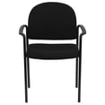 thumbnail image 1 of Kingfisher Lane Stackable Side Guest Chair in Black with Arms, 1 of 4