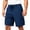 Blue, variant on Mens Cargo Shorts Elastic Waist 7 Inch Inseam Knee Length Cargo Shorts Multiple Pockets Lightweight Summer Gym Workout Pants