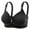 Black, variant on Women's Large Size Without Steel Ring for Comfortable and Breathable Gathering Women's Underwear Without Thin Cup Glossy Text Bra Women Bras 46