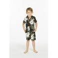 thumbnail image 3 of Hawaii Hangover Boy Aloha Luau Shirt Cabana Set in Wispy Cereus Black, 3 of 5