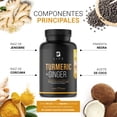 thumbnail image 2 of Cúrcuma + Jengibre Con Aceite de Coco 180c Turmeric B Life BLIFE Cápsulas, 2 of 7