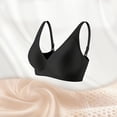 thumbnail image 6 of BWASD 3PC Bras for Women Deep V No Underwire Seamless Wirefree Bralette Push Up Support Lift Thin Strap Plunge Bra Everyday Wear Black XXXXL, 6 of 7
