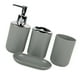 thumbnail image 5 of Juego de accesorios de baño, vaso para enjuague bucal, jabonera gris oscuro, 5 of 9