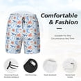 thumbnail image 3 of Haiem Ocean animals Pattern Mens Swim Trunks with Compression Liner 2 in 1 Swimming Shorts Stretch Swimwear Quick Dry,Board Shorts-X-Large, 3 of 6