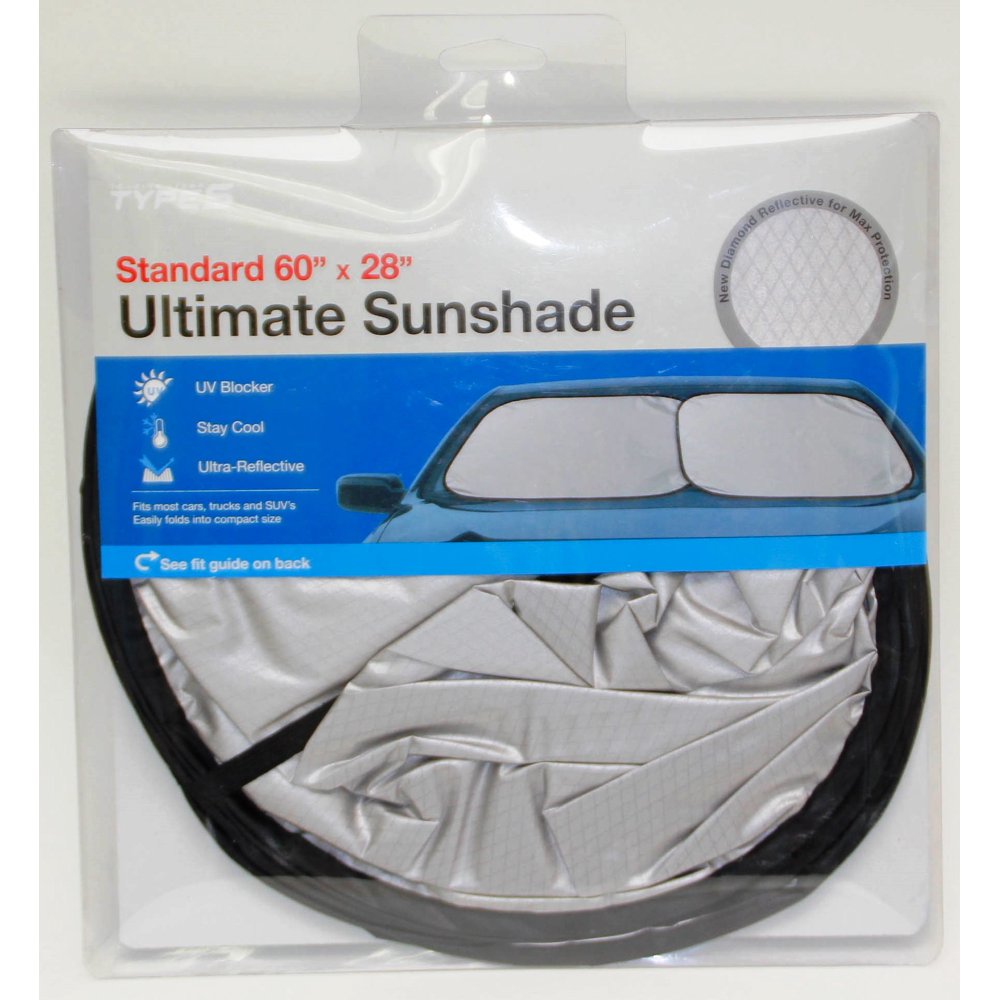 Type S Ultimate Sunshade Standard 60”x 28”, Silver NEW