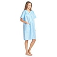 thumbnail image 2 of Casual Nights Women's Floral Woven Snap-Front Lounger House Dress, 2 of 5