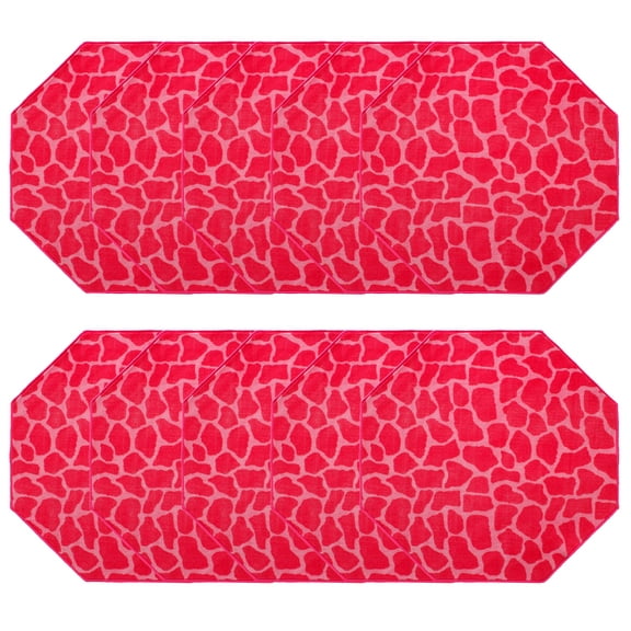 Furnish My Place Giraffe Girly Giraffe Area Rug, Animal Print Area Rug, Pet-Friendly Rug, Baby Nursery Mat, Indoor Area Rug, Perfect for Living Room, Playroom, 2' Octagon - Set of 10