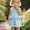 Blue, variant on Liyamei Back To School Outfits For Girls, Toddler Summer Set, Sleeveless Romper with Shorts Casual Beach Wear Beige 0-3 Months