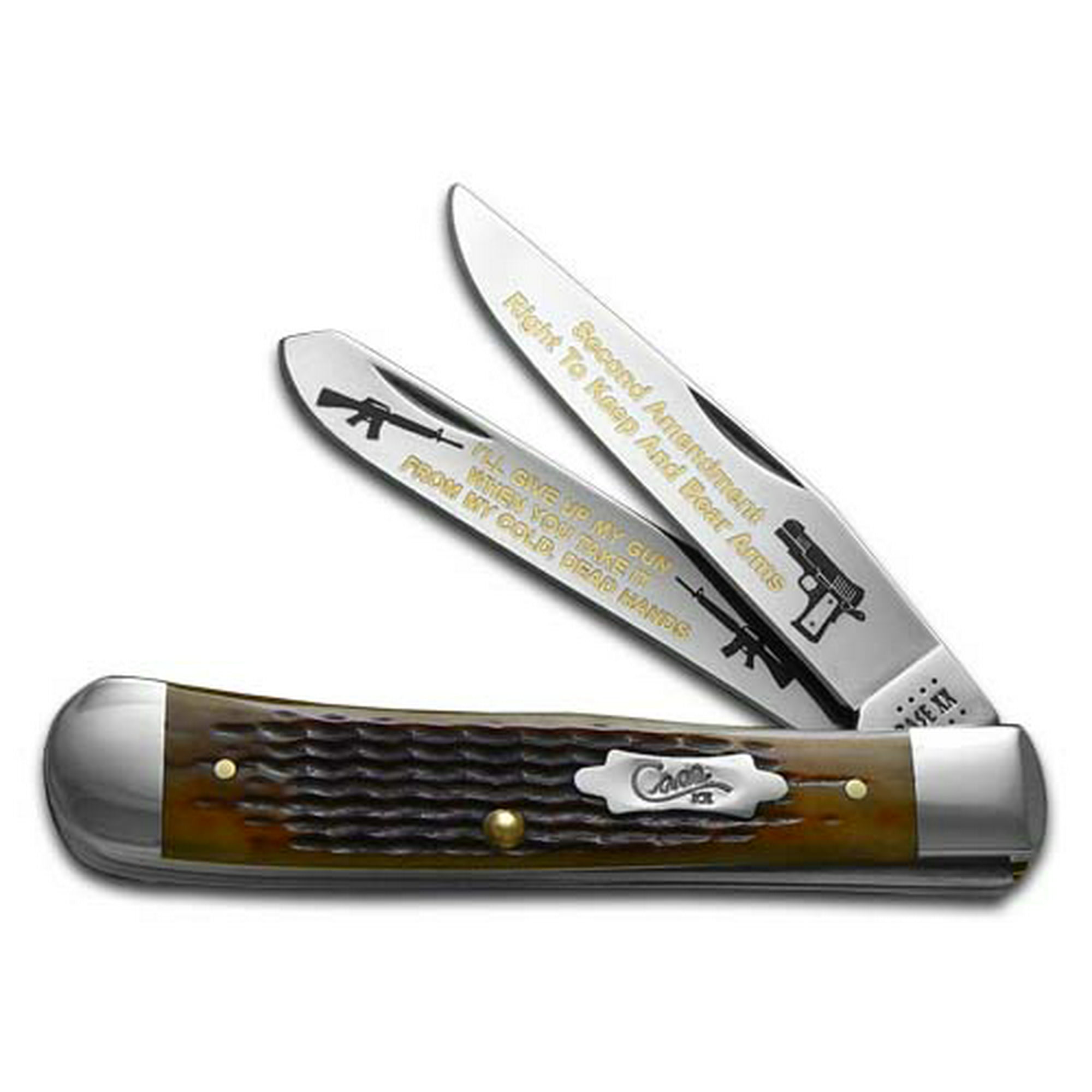 Case xx Second Amendment Trapper Jigged Antique Bone Stainless Pocket Knife  | Walmart Canada