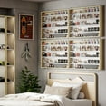 thumbnail image 2 of HOMCOM 5-Storey Wall Shelf Display Cabinet, Shot Glass Display Case, Oak, 2 of 10