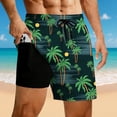 thumbnail image 2 of Mens Shorts Swim Trunks with Double Layer Surf Comfortable Hawaiian Print Casual Vacation Mens Beach Shorts, 2 of 5