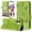 Green, variant on For iPhone 15 ProMax 15Pro PU Leather Phone Case with Credit Card Slot Magnetic Wallet Case