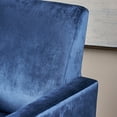thumbnail image 3 of Noble House Canaan Standard Velvet Push Back High Leg Recliner, Cobalt, 3 of 10