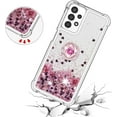 thumbnail image 3 of for Samsung Galaxy A13 4G (Not 5G) Glitter Case with Ring Holder, Bling Sparkle Floating Liquid Soft TPU Cushion Fashion Clear Case Cover for Samsung Galaxy A13/A13 4G Lite  Rose Gold, 3 of 14