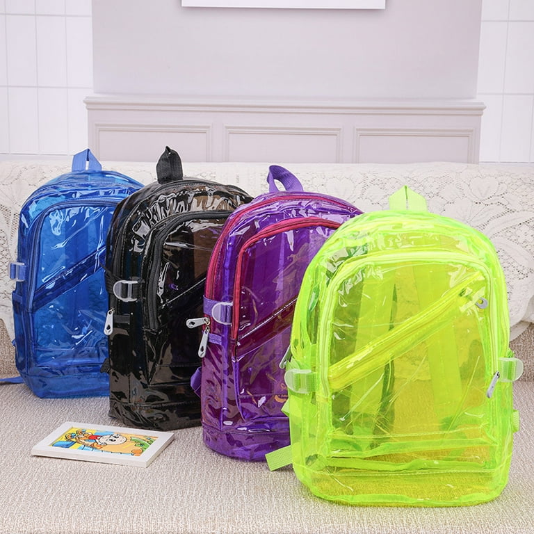 School Bags Waterproof Unisex Summer Transparent PVC Clear