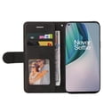 thumbnail image 2 of Case for OnePlus Nord N10 5G Leather Wallet Book Flip Folio Stand View Cover - Black, 2 of 5