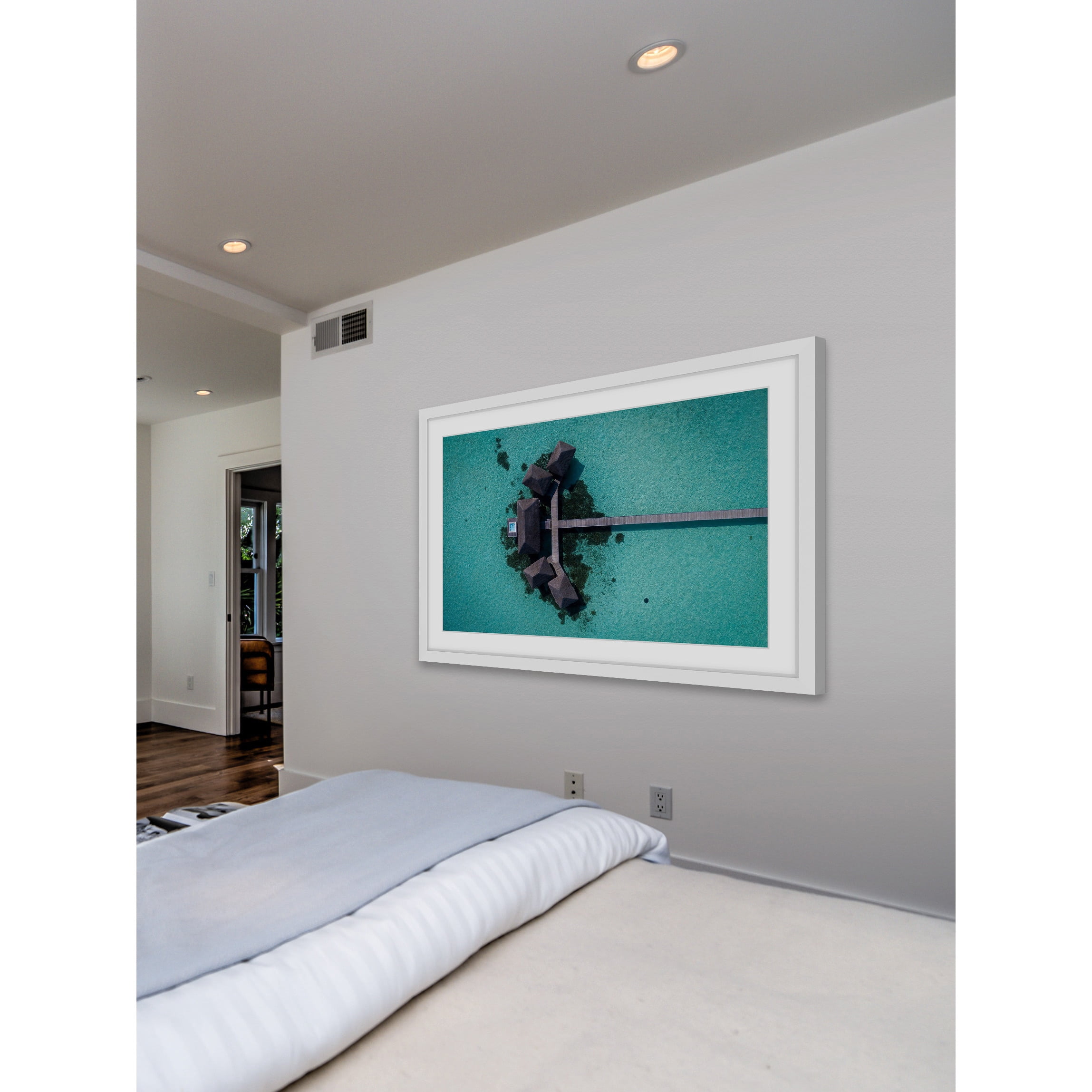 Marmont Hill "Pier Lodge" by Hassan Ishan Framed Painting Print