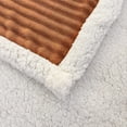 thumbnail image 3 of ROSEKIND Ultra Large Striped Flannel Sherpa Reversible Weighted Throw Blanket-90X90inch, 3 of 4