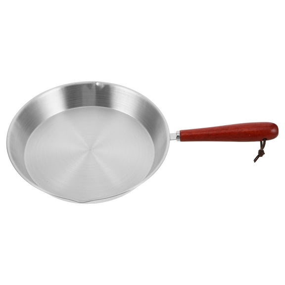 UPOUART Stainless Steel Frying Pan Nonstick Flat Bottom for Home Cooking Silver