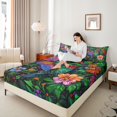 thumbnail image 4 of Castle Fairy Boys Girls Animal Hummingbird 4pcs Bed Sheets,Floral Flower Butterfly King Sheets,Abstract Gradient Super Cozy Sheet Set,Luxury Bedroom Decor, 4 of 7