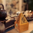 thumbnail image 1 of Pirámide de madera antigua Caja de aromaterapia Quemador de incienso Decoración interior del hogar (A) Ndcxsfigh Nuevos Originales, 1 of 6