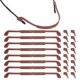 thumbnail image 1 of Correa para gafas 8 piezas, correa de silicona para deportes, soporte para gafas de sol, retentor elástico para gafas de sol con agarre para las orejas para hombres y mujeres, marrón, 1 of 7