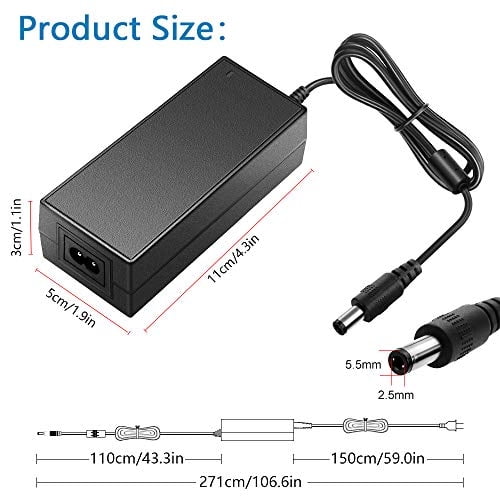 SHNITPWR 24V 3A DC Fuente de Alimentación Adaptador AC 100V~240V a DC