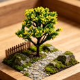 thumbnail image 3 of Miniature Model Trees, Fairy Garden Trees Set for Diorama, Architecture, Train Scenery for Handcrafts, Small Dollhouse Pots Decor Moss Craft Garden Ornament, Diorama Landscape Accessories, 1PC, 3 of 3