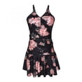 thumbnail image 2 of Womens Swimsuits Floral Print Tummy Control Swim Dress One Piece Swimwear Plus Size Swimdress Bathing Suits, 2 of 4