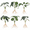 Green, variant on Artificial Plants 2PCS Artificial Bird of Paradise Plants,Faux Banana Tree,Fake Plants Tropical Greenery Shrubs Bushes for Garden Porch Window Box Shop Office Home Décor