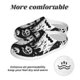 thumbnail image 6 of Wukai Black White Spooky Ghosts Print Women's Indoor Bedroom Slipper Slip On Shoes, Unisex House Shoes with Anti-Skid Sole for Men, Gift for Women Men-13, 6 of 7