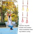 thumbnail image 1 of Multifunction Kids Adult Wood Trapeze Swing with Plastic Rings, 1 of 6