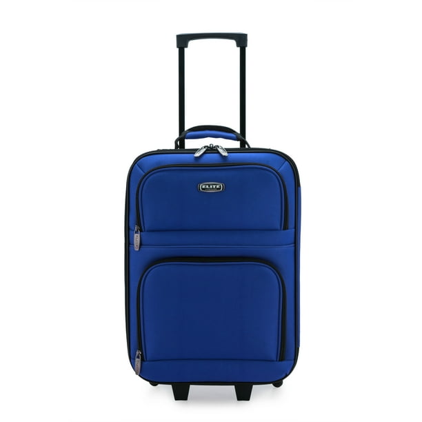 Uarter Luggage Meander 19.5 in Navy CarryOn Rolling Suitcase with