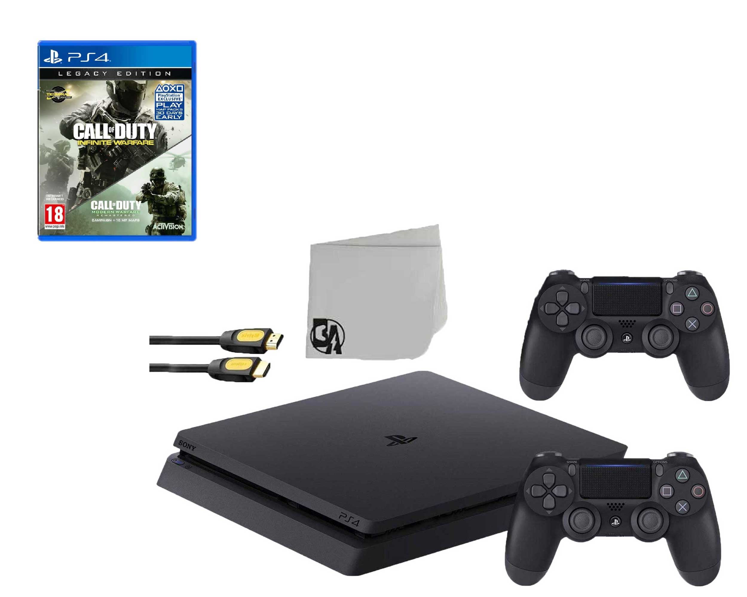 Sony 2215A PlayStation 4 500GB Gaming Console Black 2 Controller Included with FIFA-19 Game BOLT AXTION Bundle Lke New - Walmart.com