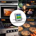 thumbnail image 2 of TFixol Dual Probe Color Touchscreen Meat Thermometer with High-Temp Alarm, Preset Settings, Countdown Timer, 7 Meat Options, Black & Silver (Batteries Not Included), 2 of 6