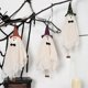 thumbnail image 3 of 3PCS Halloween Hanging Ghosts with Green//Orange Witch Hat, 3 of 5