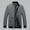 Gray, variant on Ceisia Men's Stand Collar Casual Windbreaker Jacket, Navy & Black, Lightweight Outerwear for Daily Wear
