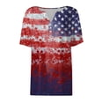 thumbnail image 4 of UngA 250 Years America Anniversary Shirt Womens 250th Independence Day Freedom Shirt USA Flag Star and Stripes Womens Tshirt (Red,L), 4 of 4