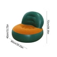 thumbnail image 3 of Sofá inflable para acampar, casa y exteriores, plegable y portátil, con superficie aterciopelada (verde), 3 of 6