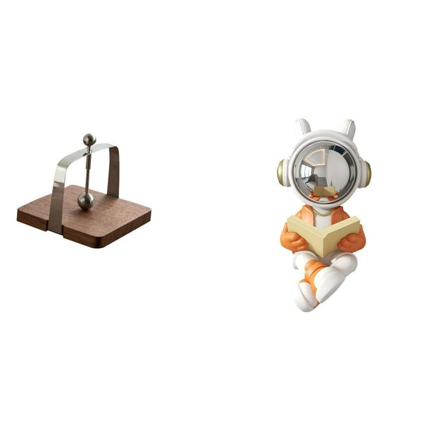 Portapapeles,Servilletero de cafetería,servilletero,organizador de mesa,Servilletero de escritorio para encimera,comedor interior,Estatua del astronauta,Figura decorativa espacial de estatua