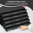 thumbnail image 4 of Novel Box 5 Drawer Black Jewelry Display Box 15.12X8.37X7.62 Inches - Rock Storage Box, 4 of 8