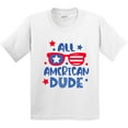 thumbnail image 3 of Inktastic 4th of July All American Dude with Red and Blue Glasses Youth T-Shirt, 3 of 5