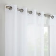 thumbnail image 3 of ECLIPSE Kiara Modern Sheer Voile Light Filtering Grommet Window Curtains for Bedroom (2 Panels), 54 in x 84 in, White, 3 of 7