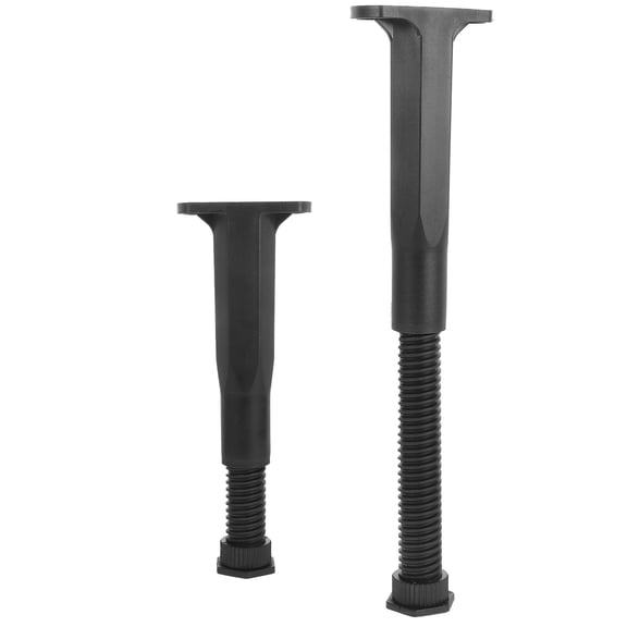 LEORX 2Pcs Adjustable Bed Frame Support Legs Black PP Material Furniture Replacement